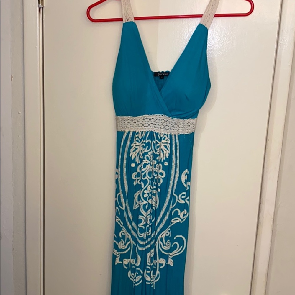 Long blue dress